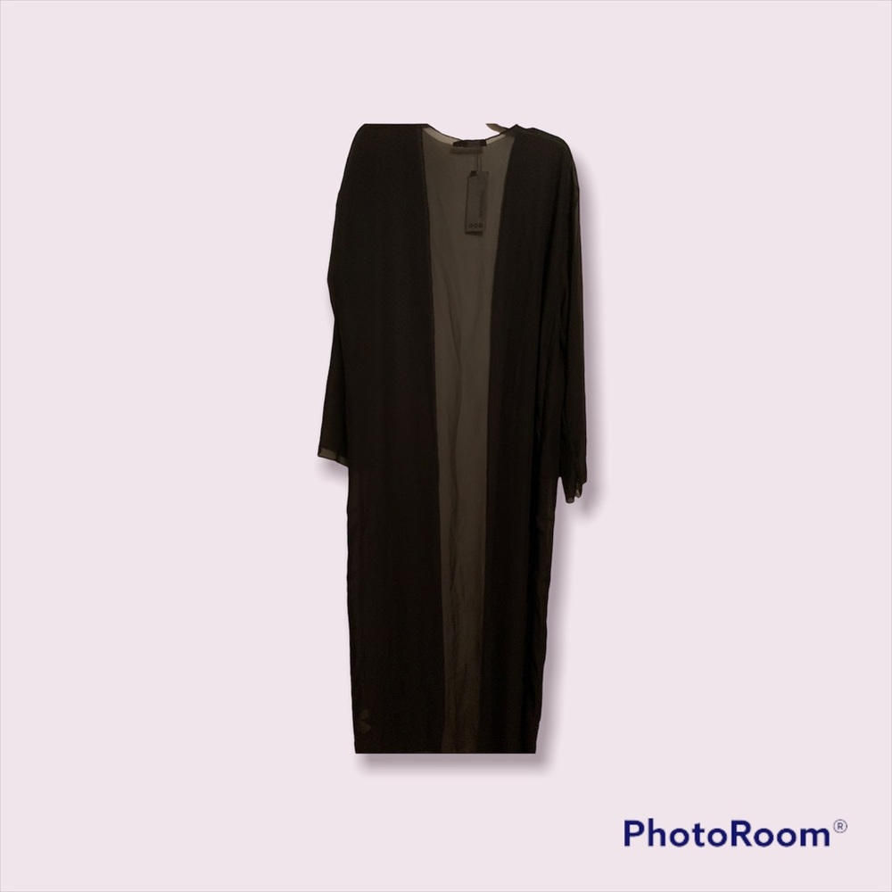 Boohoo Black Maxi Jacket Dress Size 24